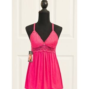 Daisy Fuentes Pink Lace Chemise, Sexy, Classy, Cozy, Intimate